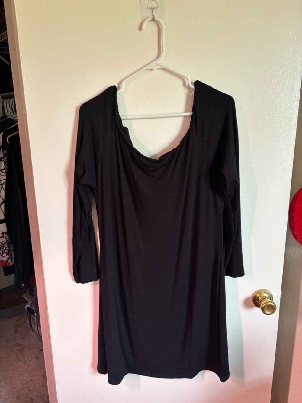 Black Long Sleeve Shoulderless Women’s Dress